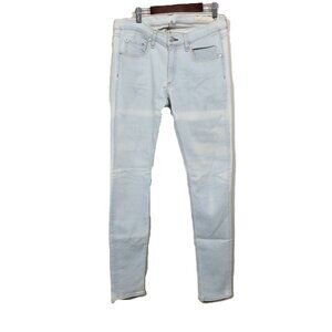 Rag & Bone Light Blue White Bleached Skinny Fit Denim Jeans SZ 30 Distressed Mid